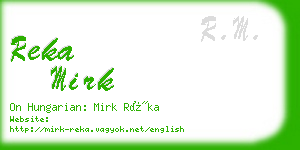 reka mirk business card